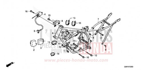 CARROSSERIE DE CHASSIS CR85R7 de 2007
